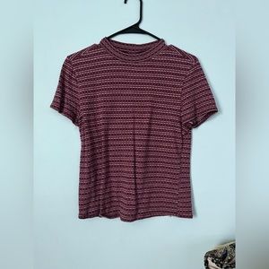 Pink design mockneck